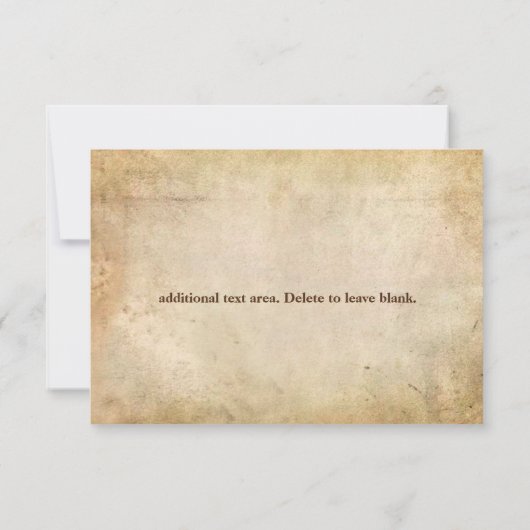  Kant Lijst Rustieke Romantische Bruiloft RSVP (Achterkant)