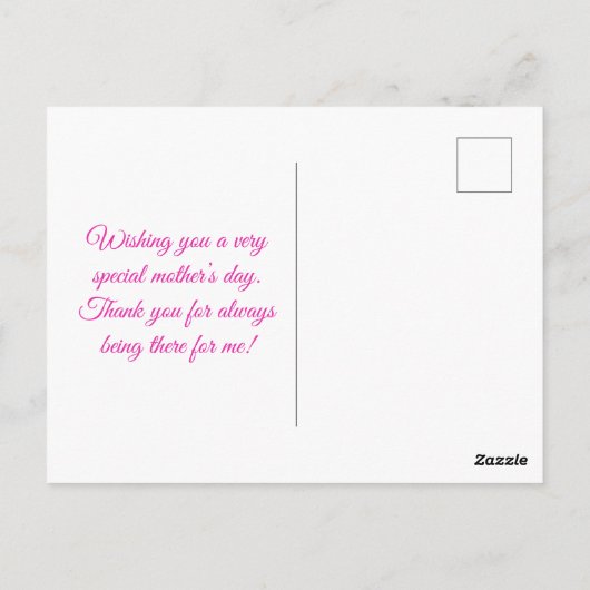 Kant lint Happy Moederdag Briefkaart (Achterkant)