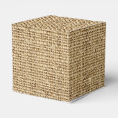 Kant, lintbloem & jute bruiloft bedankdoosjes (Achterkant)