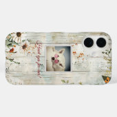 kant & madeliefjes & foto rustieke iPhone-hoesje Case-Mate iPhone Case (Achterkant (horizontaal))