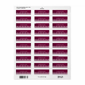 Kant (Maroon) Etiket (Full Sheet)