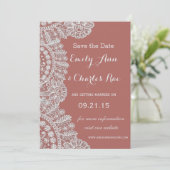 kant Marsala of een kleur bruiloft Kaart (Staand voorkant)