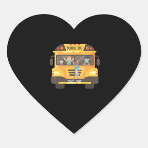 Kant Masker Mijn liefde voor studenten bus driver Hart Sticker