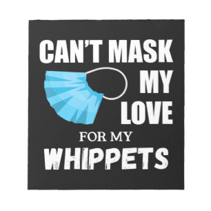 Kant Masker Mijn liefde voor Whippet, Hondenliefhe Notitieblok