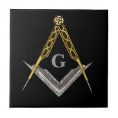 Kant met handtekening en kompas tegeltje (Voorkant)