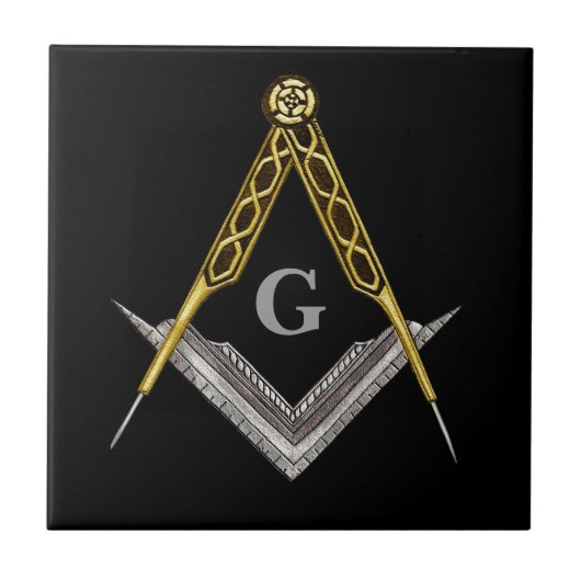 Kant met handtekening en kompas tegeltje (Voorkant)