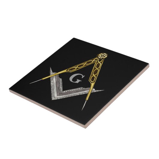 Kant met handtekening en kompas tegeltje (Zijkant)