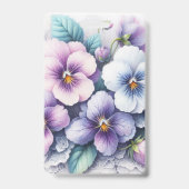 Kant met monogram bloem roze paarse viooltjes bloe badge (Achterkant)