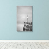 Kant met Storm in achtergrondcanvas afdrukken (Insitu (Houten vloer))