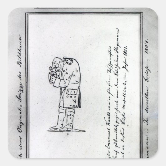 Kant mixing mosterd, 1801 vierkante sticker (Voorkant)