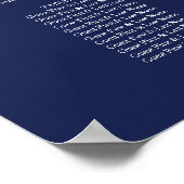 Kant | Monogram bruiloft 20-tafels Zetel Poster (Hoek)