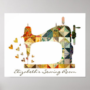 Kant naaimachinepatchwork poster