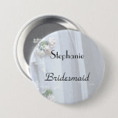  kant, naam, Bridesmaid Button Pin (Voorkant /achterkant)