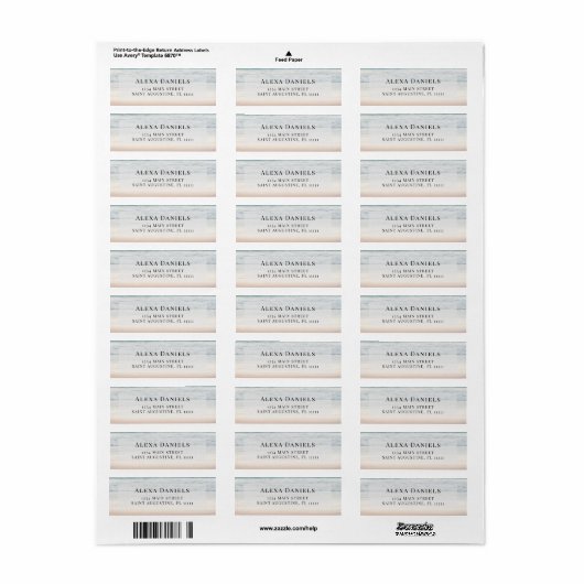 Kant Nautical Moderne Return Address Label (Full Sheet)