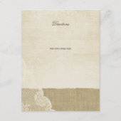 Kant, Navy Bow en Burlap Informatie Kaart (Achterkant)