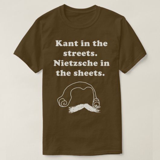 Kant Nietzsche Grappig Filosofie Gezegde Kant in d T-shirt (Design voorkant)