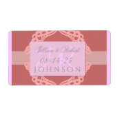 Kant ontwerp Trouwlabel Etiket (Voorkant)