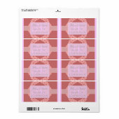 Kant ontwerp Trouwlabel Etiket (Full Sheet)