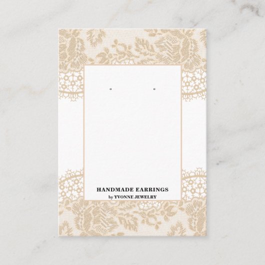 Kant Oorbel Sieraden Houder Kaart Visitekaartje (Voorkant)