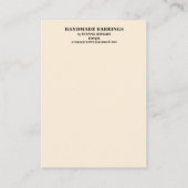 Kant Oorbel Sieraden Houder Kaart Visitekaartje (Achterkant)