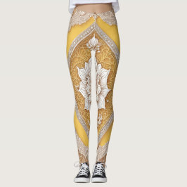 Kant op gele AI-kunst Leggings