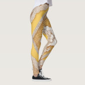 Kant op gele AI-kunst Leggings (Rechts)
