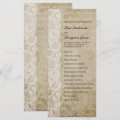  kant oude wereld bruiloft programma programmakaart (Voorkant / Achterkant)