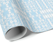 Kant over blauwe Bruids Huwelijk Cadeaupapier (Rol Hoek)