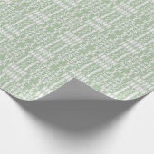 Kant over groene bruiloft cadeaupapier (Hoek)