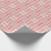 Kant over koraal Bruiloft Cadeaupapier (Hoek)