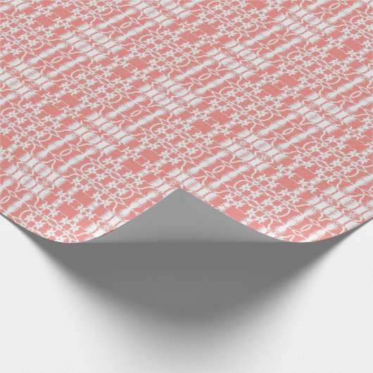 Kant over koraal Bruiloft Cadeaupapier (Hoek)