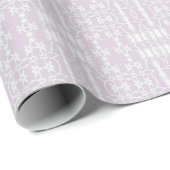 Kant over lavendel roze  Bruids Huwelijk Cadeaupapier (Rol Hoek)
