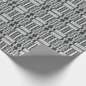 Kant over zwart Bruiloft Cadeaupapier (Hoek)