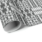 Kant over zwart Bruiloft Trouwen Cadeaupapier (Rol Hoek)