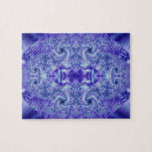 Kant   Paarse en witte fractale kunst Legpuzzel