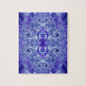 Kant | Paarse en witte fractale kunst Legpuzzel (Verticaal)