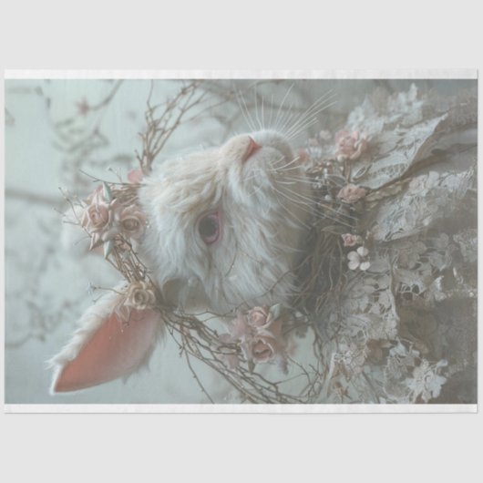  kant paaskonijn decoupage tissuepapier (Voorkant)