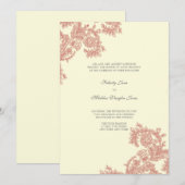  kant | papaver | Huwelijksuitnodiging Kaart (Voorkant / Achterkant)