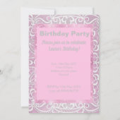  kant parels elegant verjaardagsaangepast kaart (Achterkant)