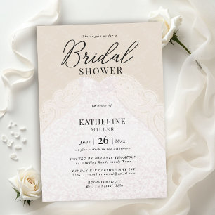Kant Parels Jurk Ecru Beige Elegante Bruiloft Borr Kaart