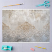 Kant Patina, Beige Grijs Shabby Chic Achtergrond Tissuepapier (Craft)