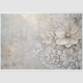 Kant patina, en Floral embossment Tissuepapier (Voorkant)