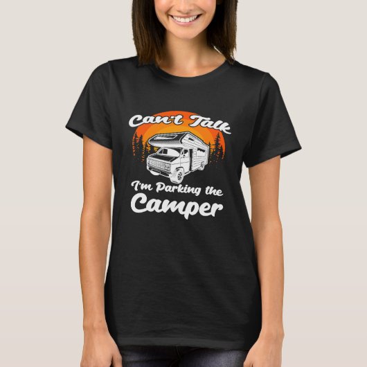 Kant praat me parkeren de camper rv en kamperen t-shirt (Voorkant)