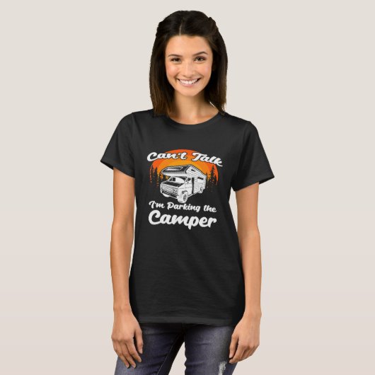 Kant praat me parkeren de camper rv en kamperen t-shirt (Voorkant volledig)