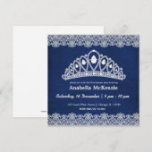 Kant Quinceanera (blauw) Kaart (Voorkant / Achterkant)