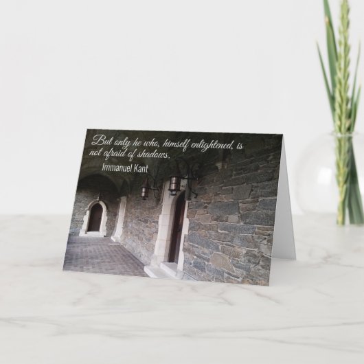 Kant Quote Cloisters Dark Hallway Angst voor schad Kaart (Voorkant)