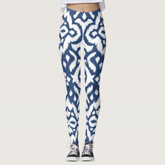 Kant rand: ikat stropdas-dye. leggings (Voorkant)