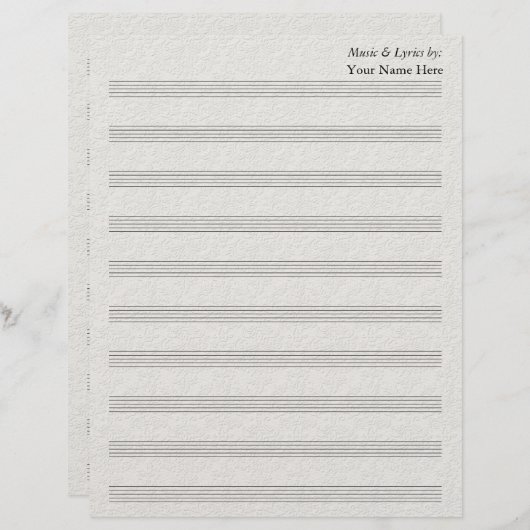  kant reliëf Blanco vel muziek 10 stap (Voorkant / Achterkant)