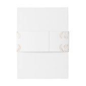 Kant Roos Gouden Folie (Faux) Belly Band Boho Chic Uitnodigingen Wikkel (Achterkant Voorbeeld)