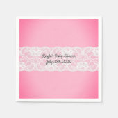 Kant Roze Baby shower Servet (Voorkant)
